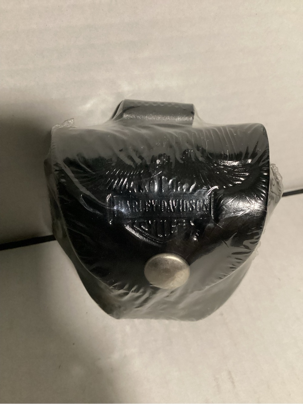 Harley-Davidson Black Leather Snap Pouch